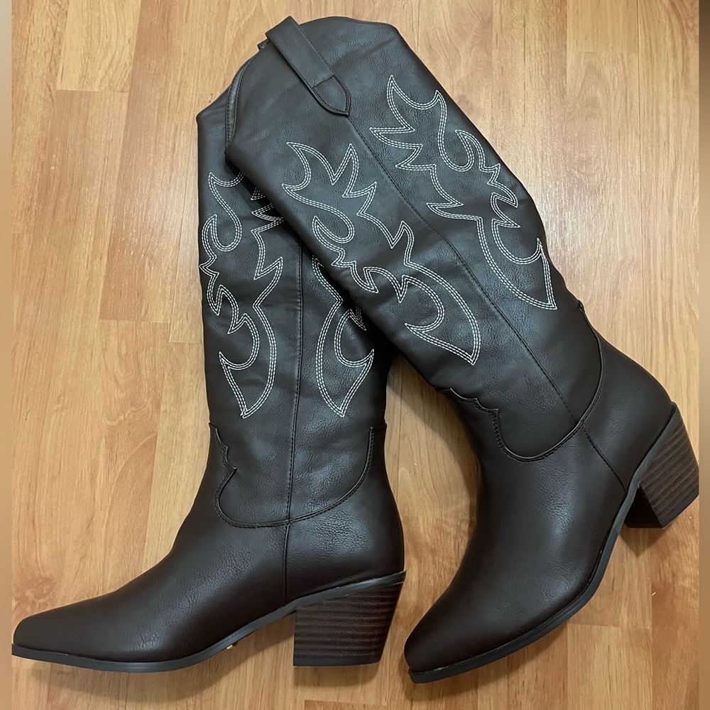 Princess Polly Brown cowboy boots